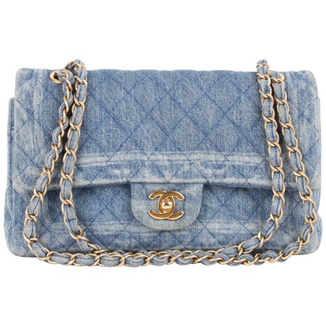 chanel classic denim with flap handbag|chanel classic flap bag price.